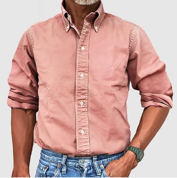 Klassisches, langärmliges Freizeithemd aus Denim