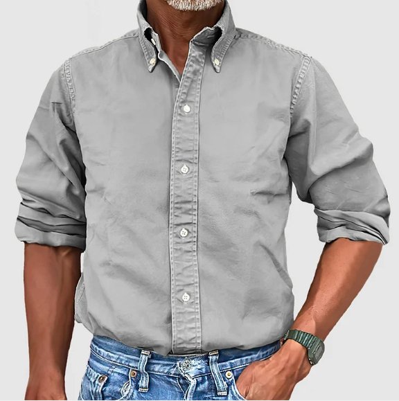 Klassisches, langärmliges Freizeithemd aus Denim