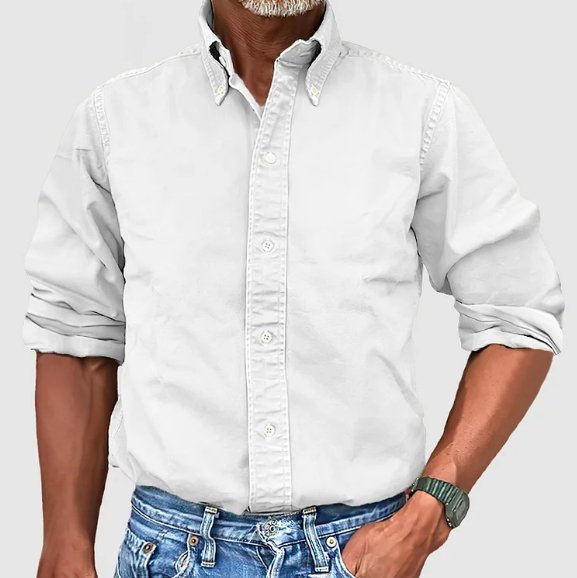 Klassisches, langärmliges Freizeithemd aus Denim