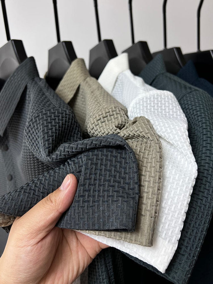 Komfortables strukturiertes Stretch-Poloshirt
