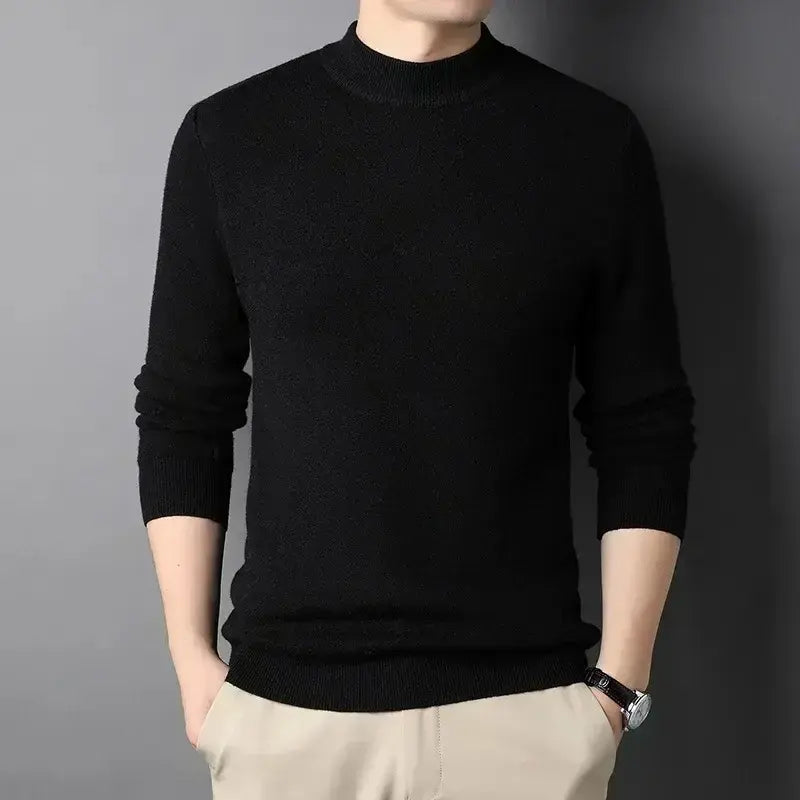 Kaschmirpullover Damien mit hohem Kragen