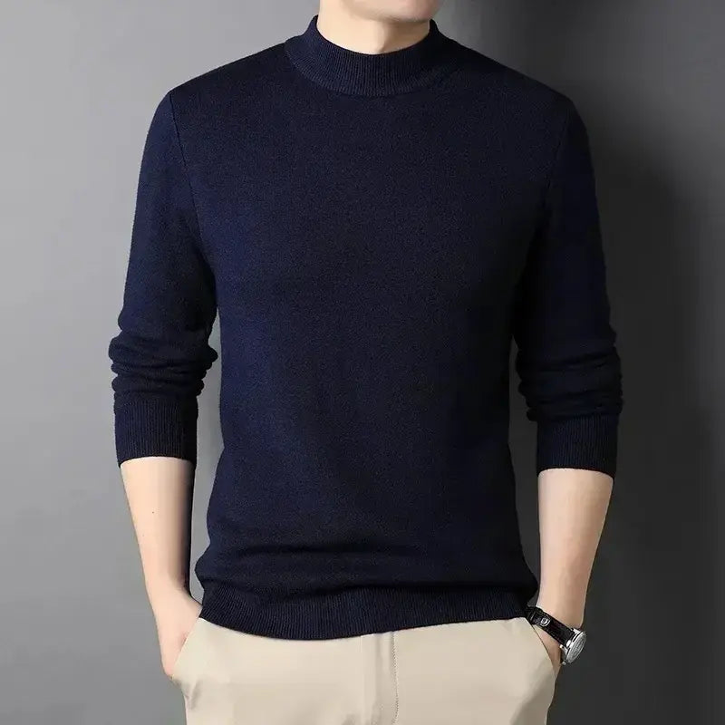 Kaschmirpullover Damien mit hohem Kragen