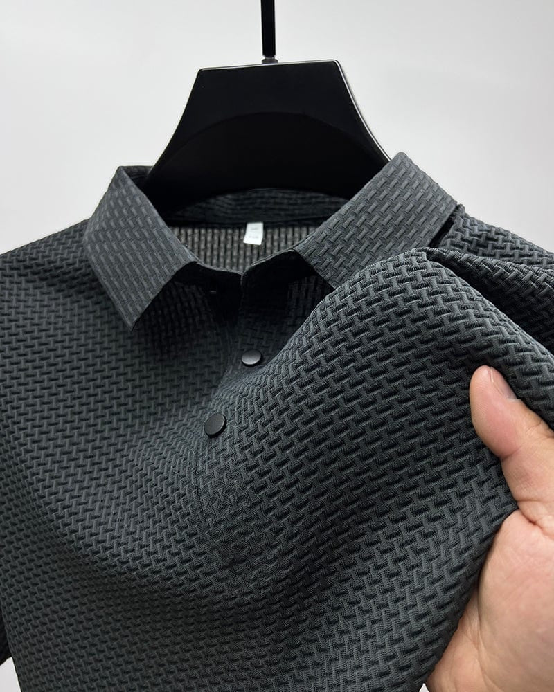 Komfortables strukturiertes Stretch-Poloshirt