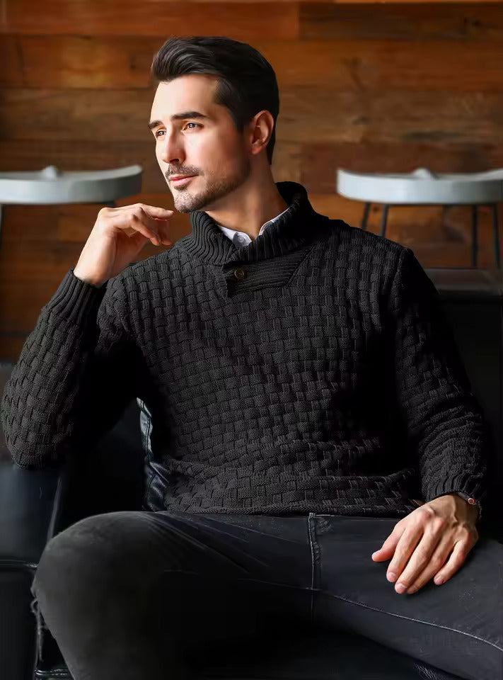 Auguste Strickpullover mit Schalkragen