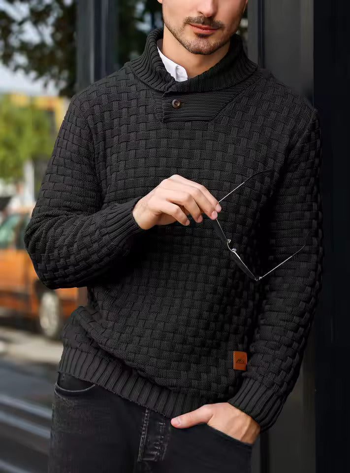 Auguste Strickpullover mit Schalkragen