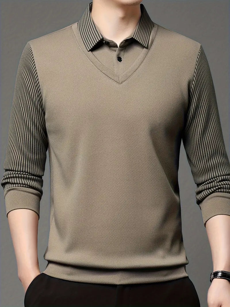 Charles 2-in-1 Langarm-Poloshirt